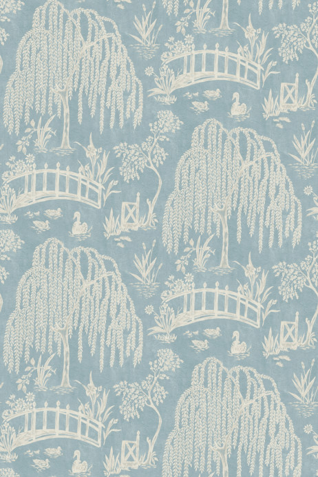 Nina Campbell Tapete Les Saules - Blue