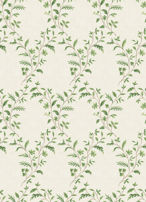 Nina Campbell Tapete Hollingbourne Trellis - Green
