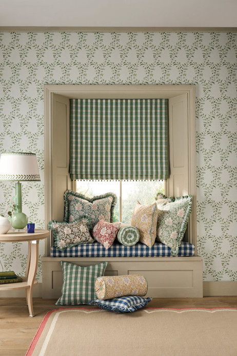 Nina Campbell Tapete Hollingbourne Trellis - Green