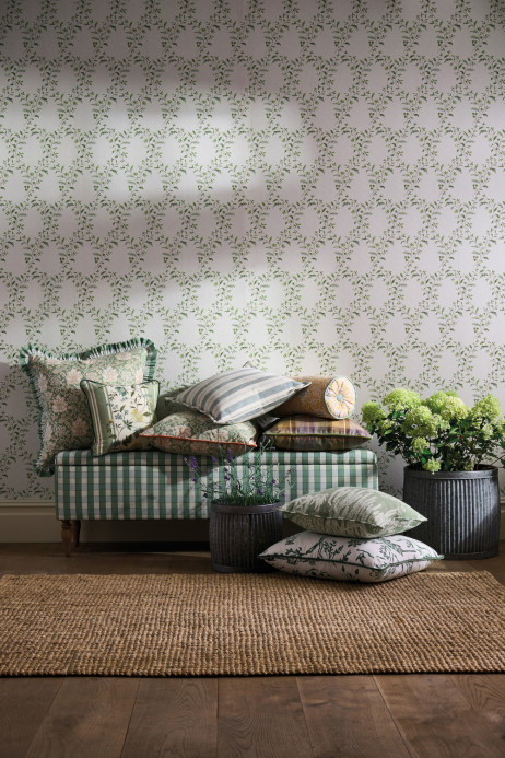 Nina Campbell Tapete Hollingbourne Trellis - Green