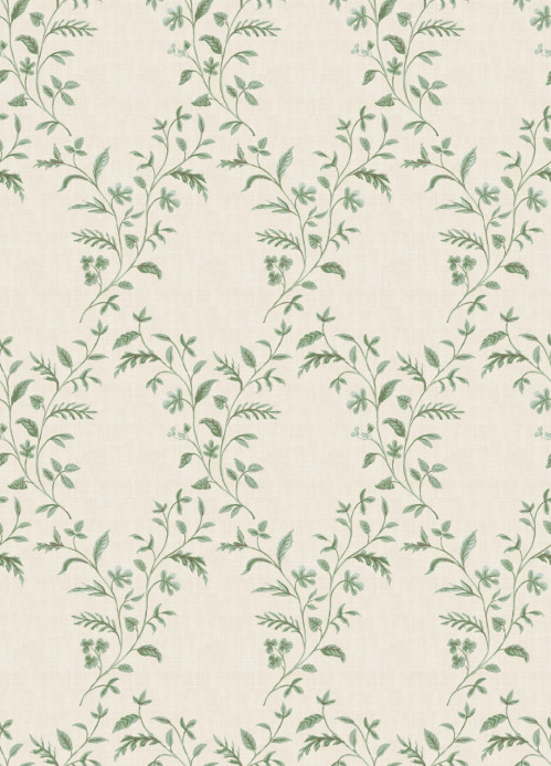 Nina Campbell Tapete Hollingbourne Trellis - Eucalyptus