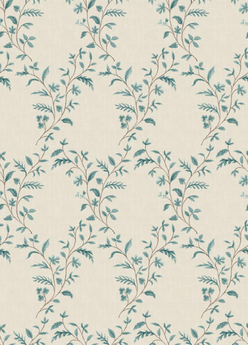 Nina Campbell Tapete Hollingbourne Trellis - Teal
