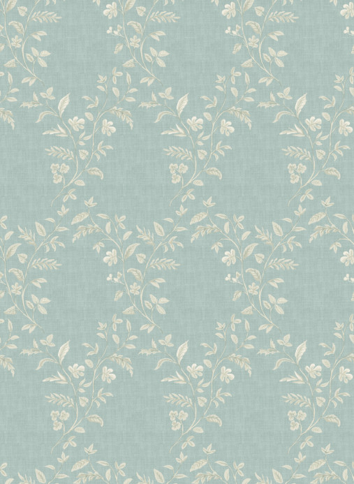 Nina Campbell Tapete Hollingbourne Trellis - Aqua