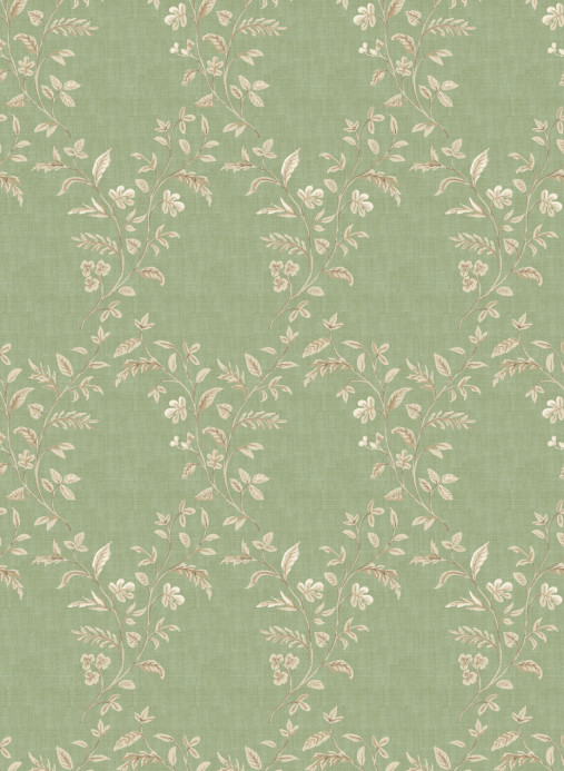 Nina Campbell Tapete Hollingbourne Trellis - Olive