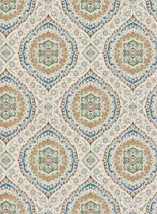 Nina Campbell Tapete Karabali - Blue/ Green