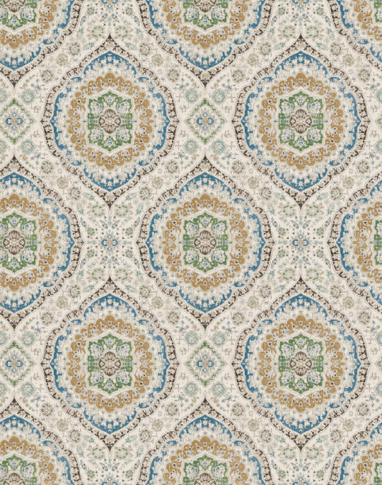 Nina Campbell Tapete Karabali - Blue/ Green