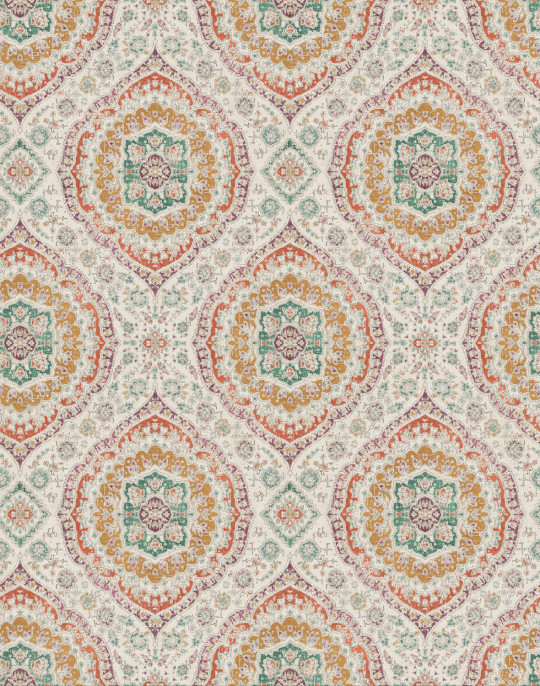 Nina Campbell Tapete Karabali - Jade/ Amethyst/ Amber