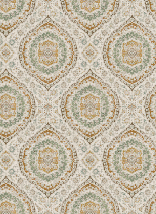 Nina Campbell Tapete Karabali - Ochre/ Eucalyptus