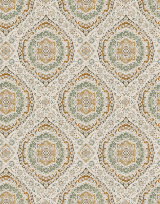 Nina Campbell Tapete Karabali - Ochre/ Eucalyptus