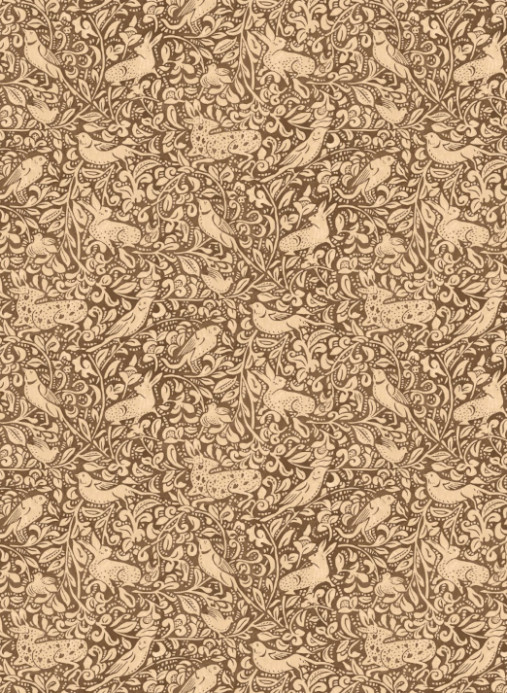 Mulberry Home Papier peint Hedgerow - Espresso