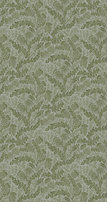 Mulberry Home Carta da parati Mulberry Thistle - Green/ Teal