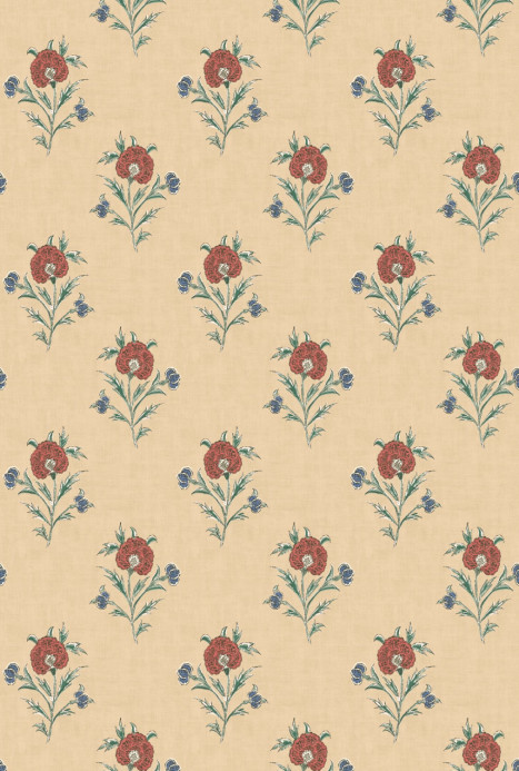 Mulberry Home Papier peint Somerton - Red/ Green