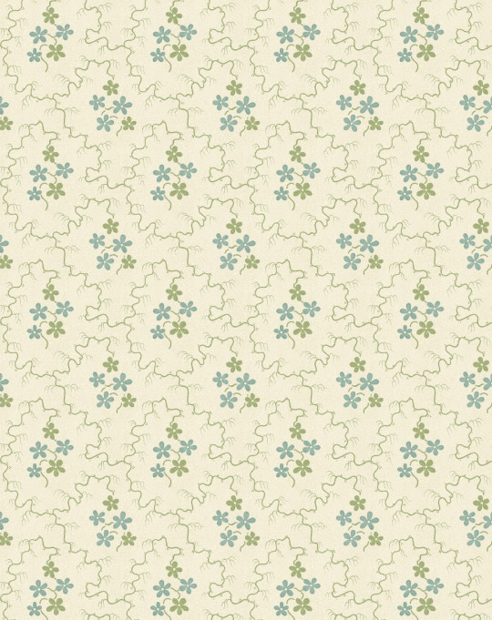 GP & J Baker Tapete Posy - Green/ Aqua