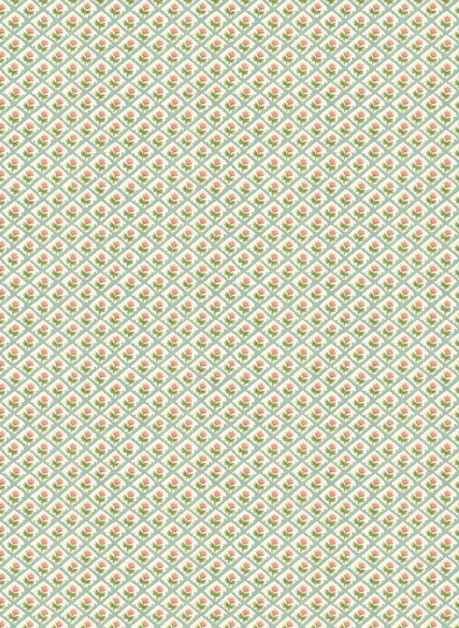 GP & J Baker Tapete Penny - Aqua/ Pink