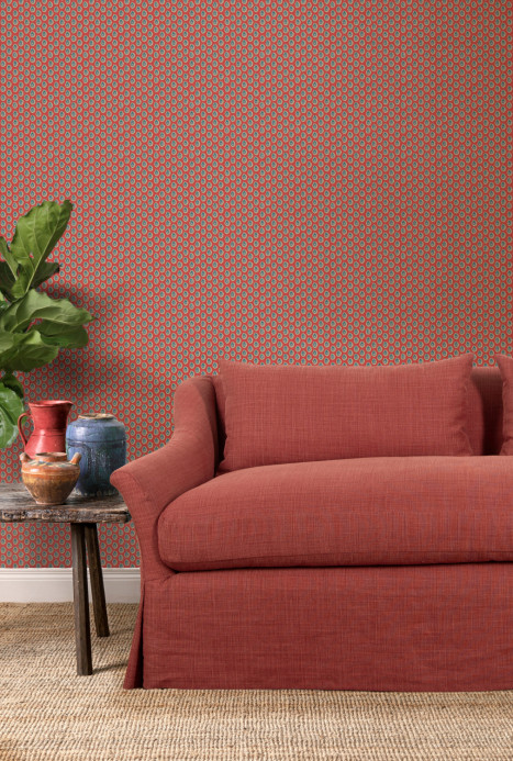 GP & J Baker Tapete Dotty - Red/ Blue