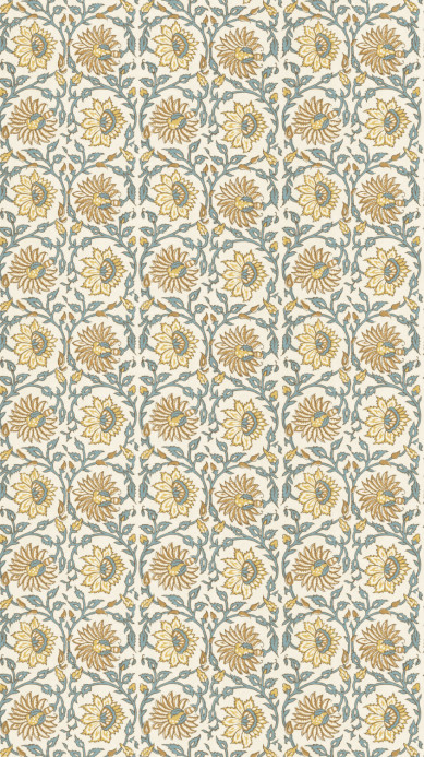 GP & J Baker Tapete Cecily - Ochre/ Teal