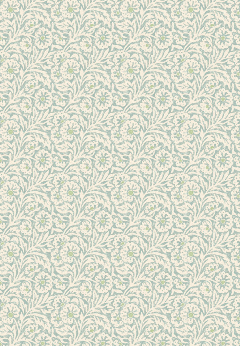 GP & J Baker Tapete Flower Patch - Aqua