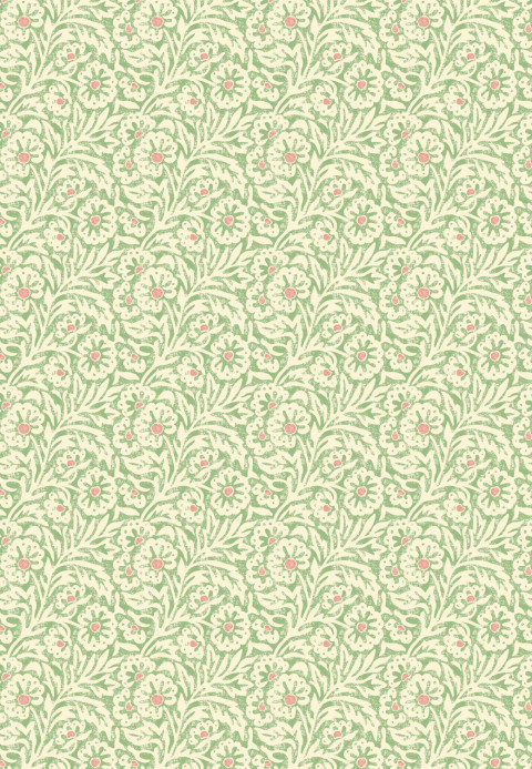 GP & J Baker Tapete Flower Patch - Green