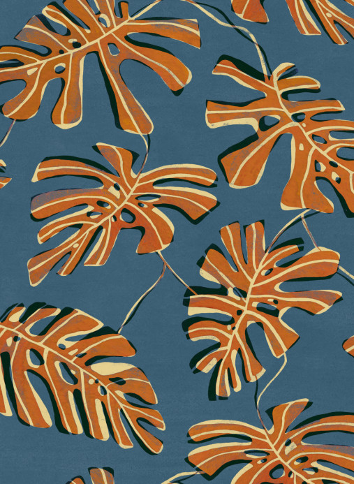 Tres Tintas Tapete Monstera - Índigo