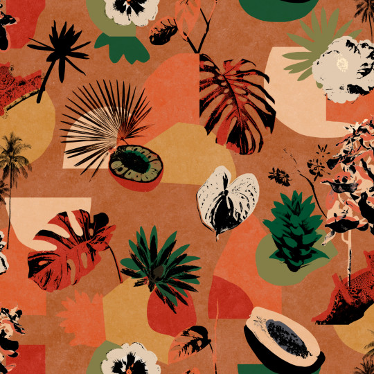 Tres Tintas Tapete Tropicalia - Naranja