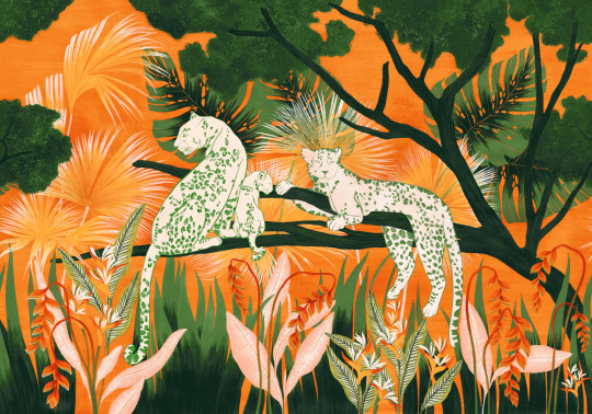 Tres Tintas Wandbild Onça - Naranja