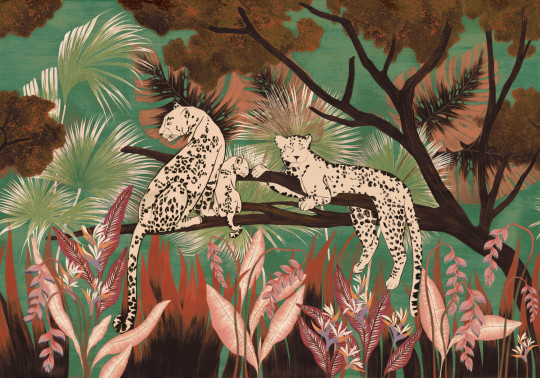 Tres Tintas Wandbild Onça - Turquesa