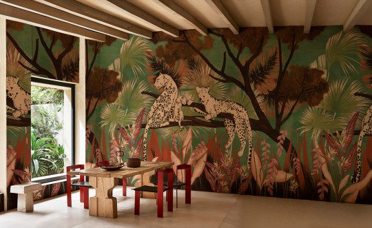 Tres Tintas Mural Onça - Turquesa