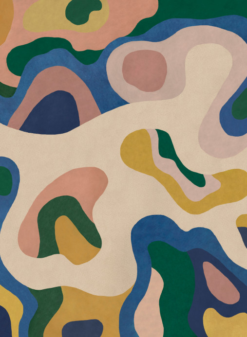 Tres Tintas Wandbild Burle - Cobalto