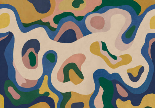 Tres Tintas Wandbild Burle - Cobalto