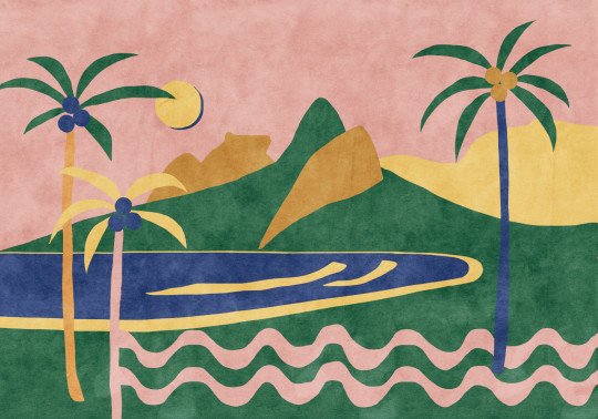 Tres Tintas Wandbild Janeiro - Rosa