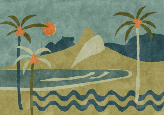 Tres Tintas Wandbild Janeiro - Índigo