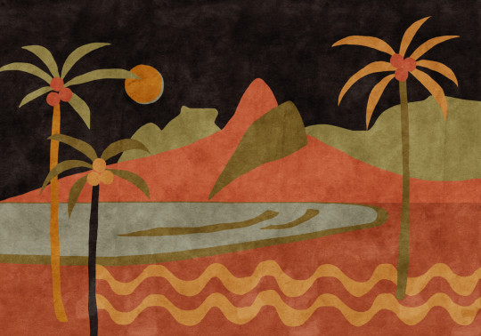 Tres Tintas Wandbild Janeiro - Ébano