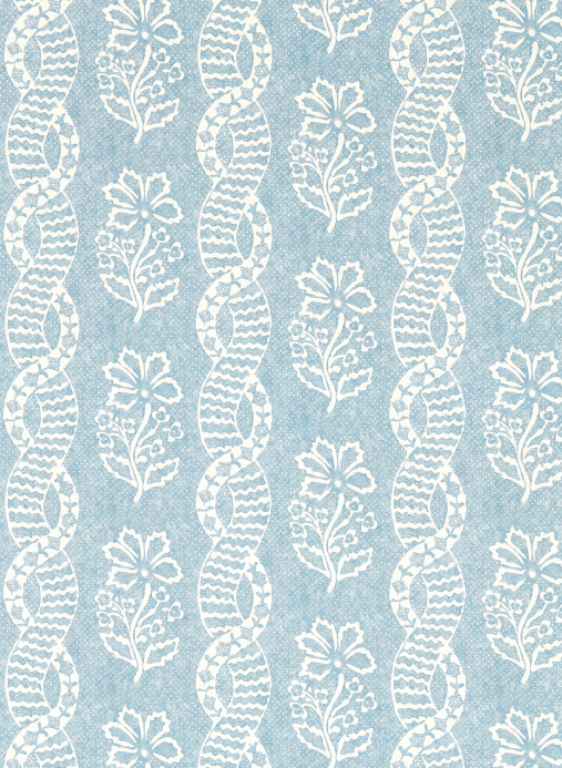 Zoffany Tapete Dabu Stripe - Wedgwood Blue