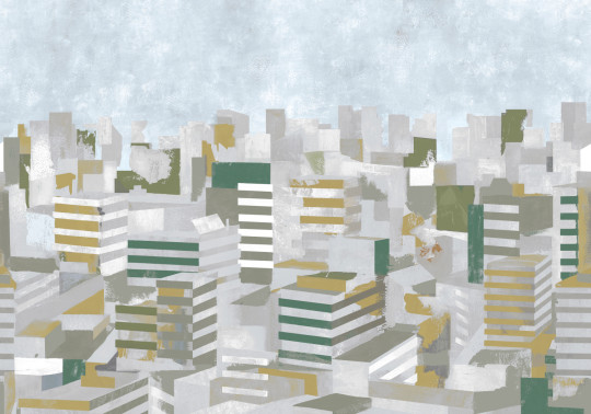 Tres Tintas Wandbild Skyline - Spring