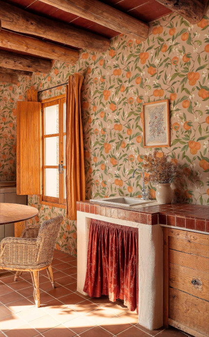 Coordonné Tapete Naranjos - Rosado