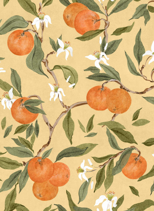 Coordonné Carta da parati Naranjos - Ocre