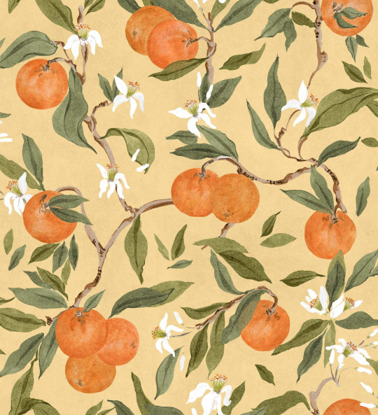 Coordonné Carta da parati Naranjos - Ocre