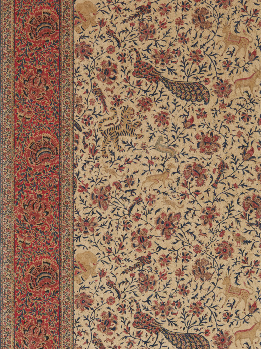 Zoffany Tapete Mughal Menagerie - Indigo/ Madder