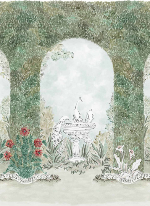 Coordonné Wandbild Alcazar - Celadon