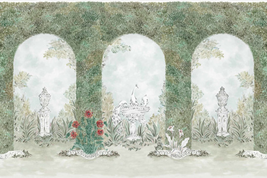 Coordonné Wandbild Alcazar - Celadon