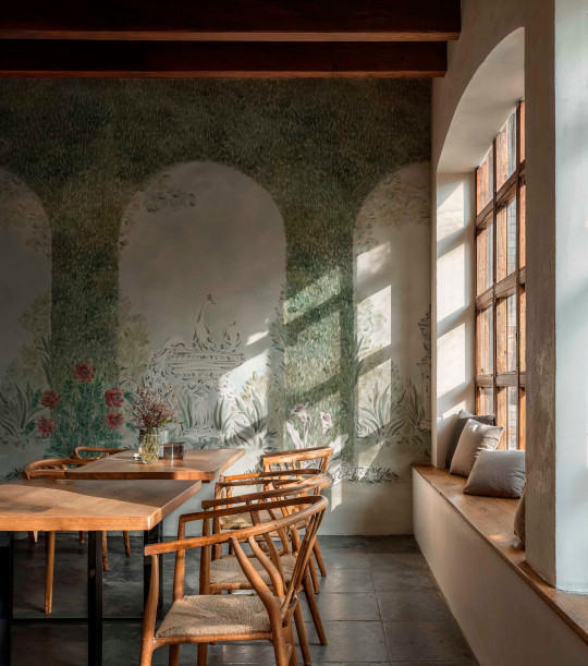 Coordonné Wandbild Alcazar - Celadon