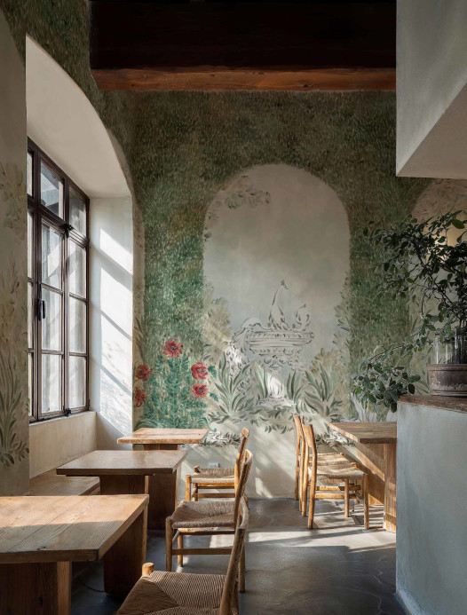 Coordonné Wandbild Alcazar - Celadon