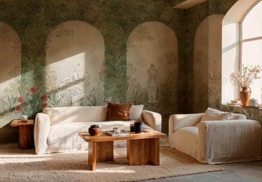 Coordonné Wandbild Alcazar - Celadon