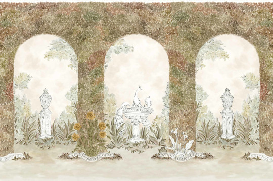 Coordonné Papier peint panoramique Alcazar - Ocre