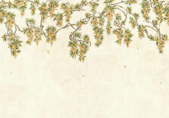 Coordonné Papier peint panoramique Abril - Ocre