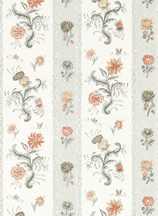 Zoffany Carta da parati Papaver Stripe - Tuscan Pink/ Nimbus