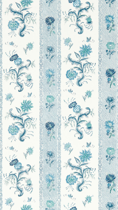 Zoffany Tapete Papaver Stripe - Mazarine Blue