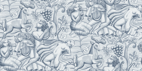 Sandberg Mural Baccus - Light Blue