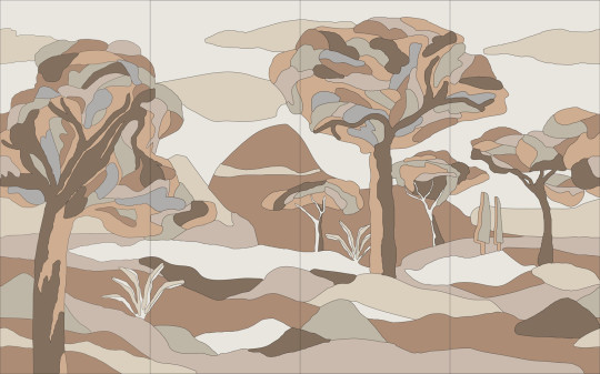 Arte Wandbild Under The Sycamore Tree - Winter Landscape