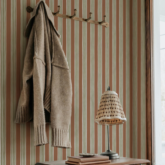 Josephine Munsey Tapete Kemble Stripe - Trixie/ Sunday Clay/ Quartz